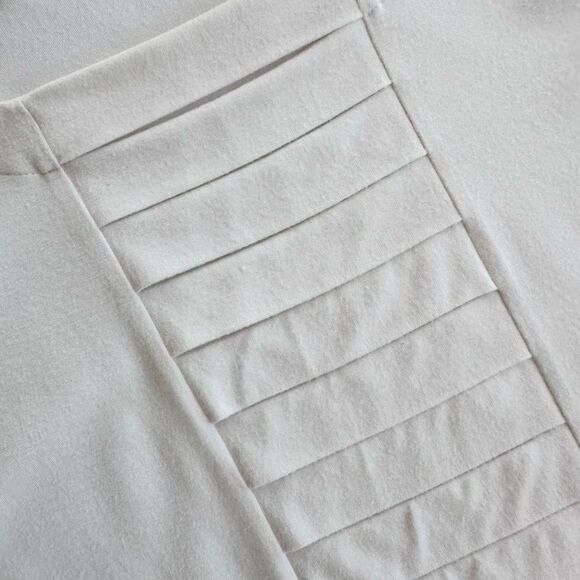 Akris Punto Ivory Stretch Modal Knit Top w/ Origami Fold Style Pleat Panel 8 US - Picture 10 of 16